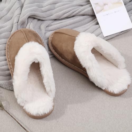 Plush House Slippers for Women, Fuzzy Warm Soft Home Slipper, Fluffy Winter Non-Slip Slippers for Bedroom Indoor.2