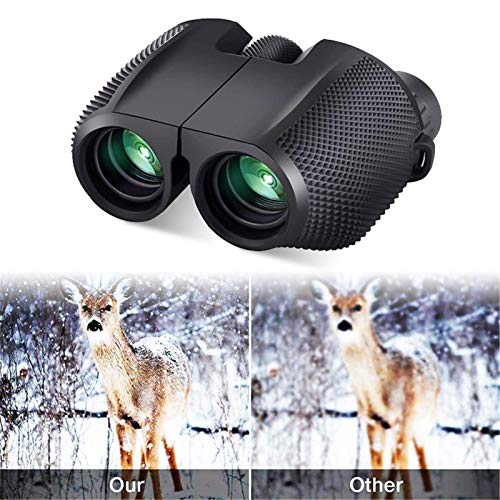 Mini lornetka 10X25 HD dla dorosłych i dzieci, kompaktowa składana lornetka z noktowizorem przy słabym oświetleniu, wodoodporna lornetka do obserwacji ptaków i strzelania