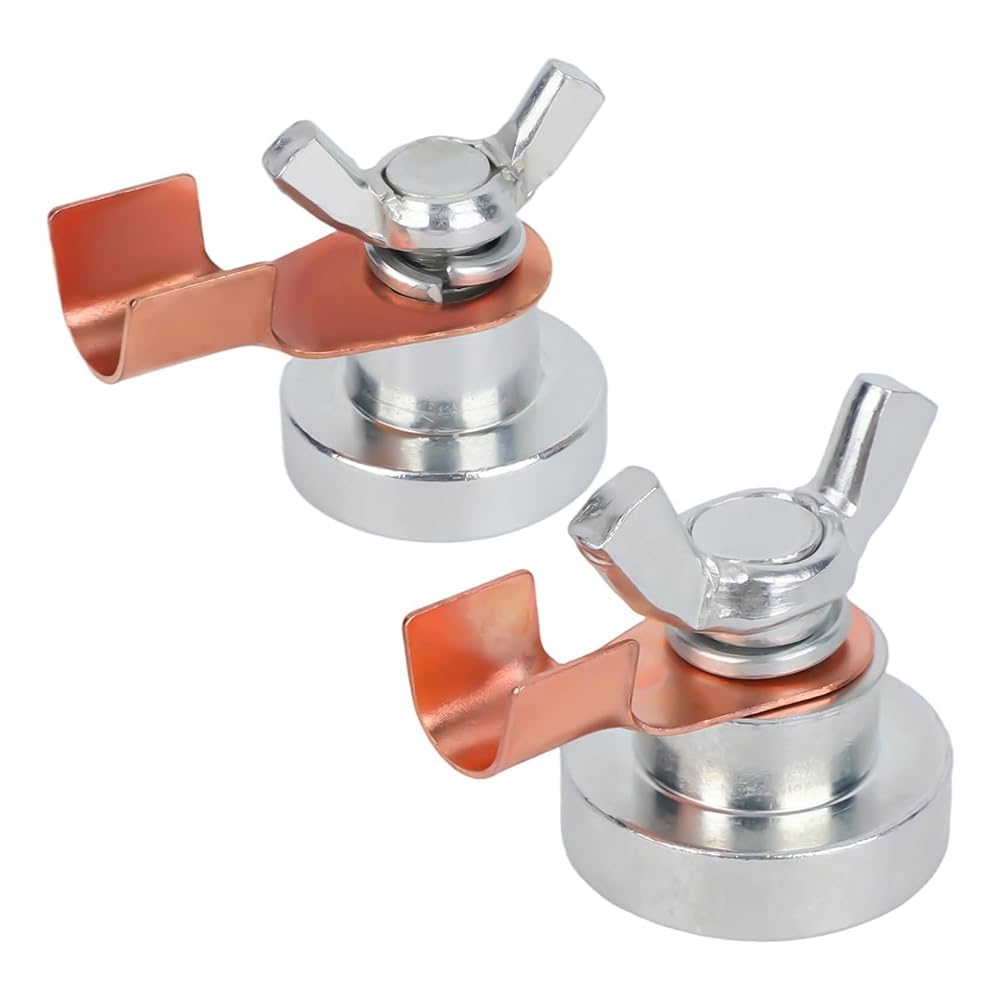 Welding Support Clamp Tool Attachment 2pcs Magnetic Grounding Clamps- Efficient Suction Weld Accessories
