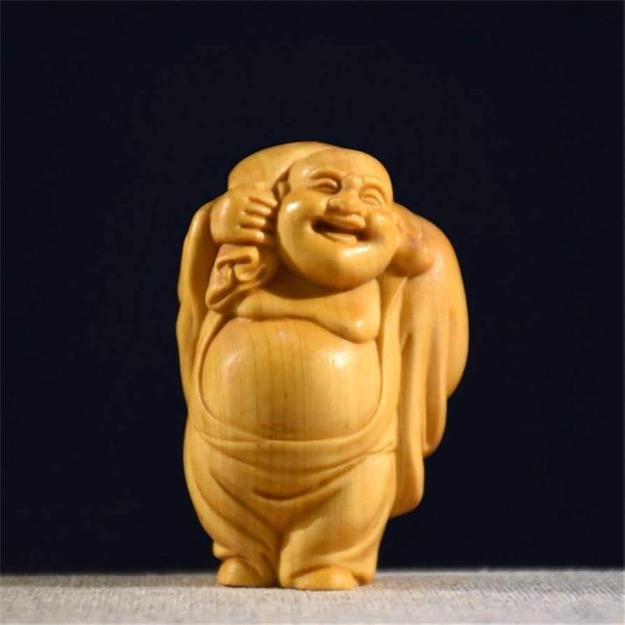 七福神 布袋尊 木製 木彫り 置物 仏像 縁起物 Amazon.co.jp: Lhyxuuk 布袋様 置物 仏像 木彫り ミニ 七福神