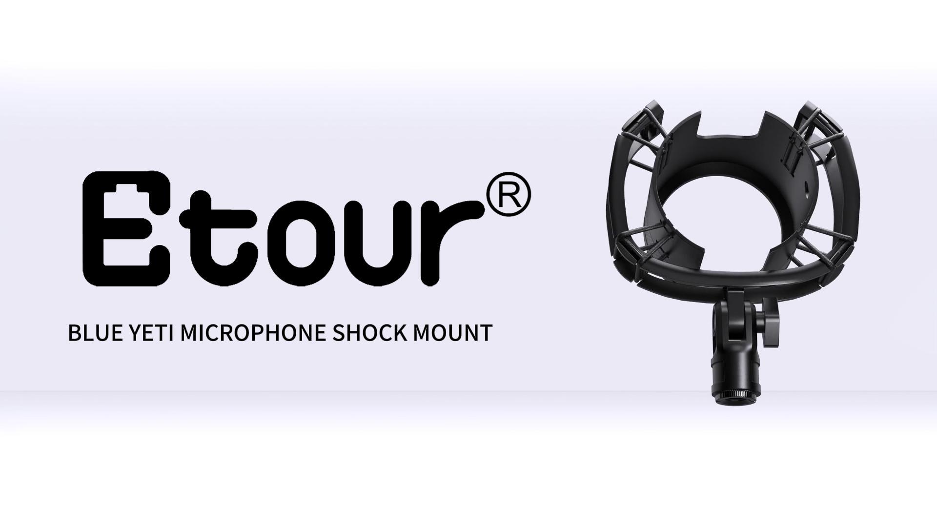 Amazon.co.jp: Etour マイクショックマウント Blue Yeti 対応 ウィンド