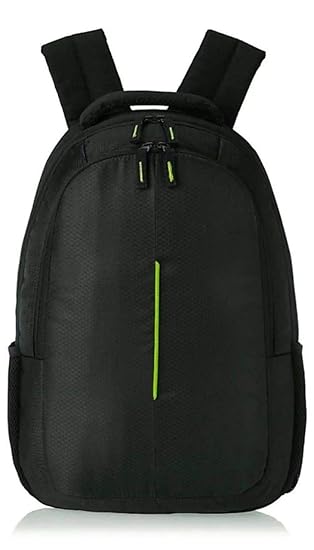 Turaco New Green Line Waterproof Laptop Bag/Backpack for School/College Guys (Black & Blue)