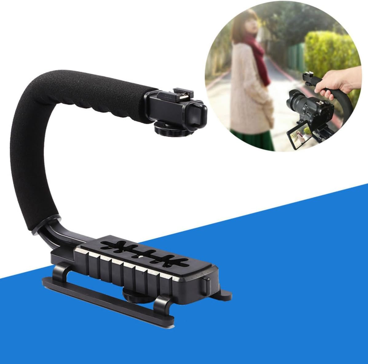 Handheld Camera Stabilizer Grip for Low Angle Travel Video Shooting image 5