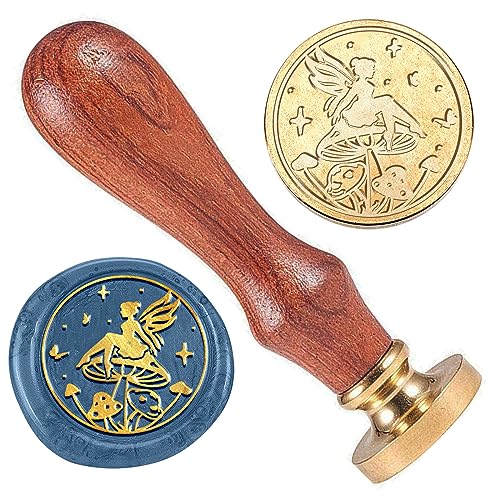 Tampon à cacheter champignon fée de 2,5 cm pour sceau de cire vintage mariage