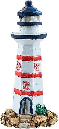 Miniatura 1 de Mini figura de faro de resina, decoración de resina, adornos de faro en miniatura para acuario, pecera, micro paisaje, casa de muñecas, decoración