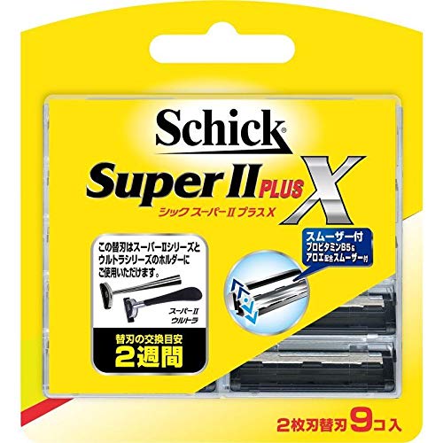 Chic Super 2 Plus X Spare Blade (9 pieces) Men's Razor Set of 3