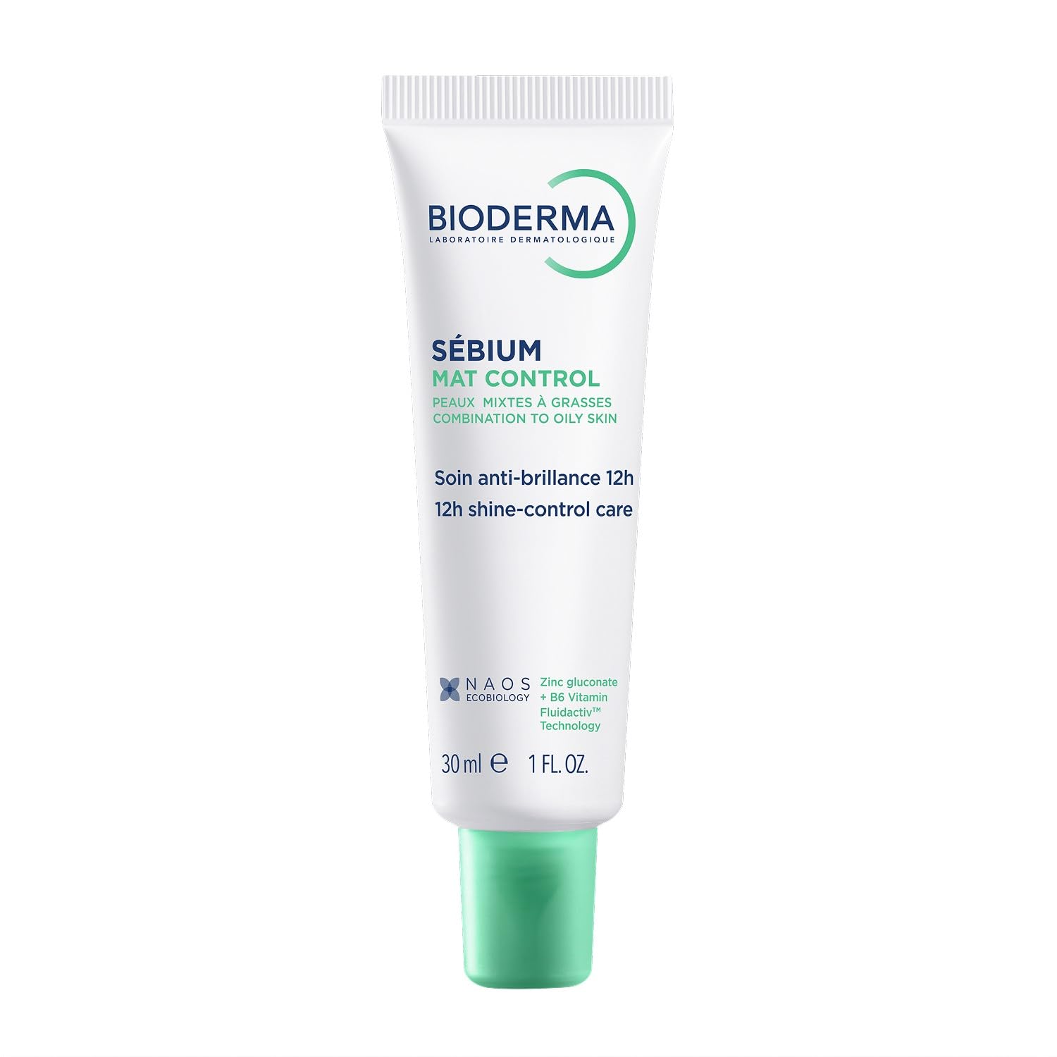 Bioderma Sébium Mat Control Cream, Mattifying and Moisturizing Daily Cream for Combination to Oily Skin, 1 Fl Oz