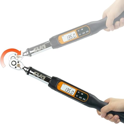 SUGPV Llave dinamométrica digital profesional de 38 pulgadas, 8.1 a 135 Nm (5.9 a 99.6 pies-libras), herramienta automática de precisión con
