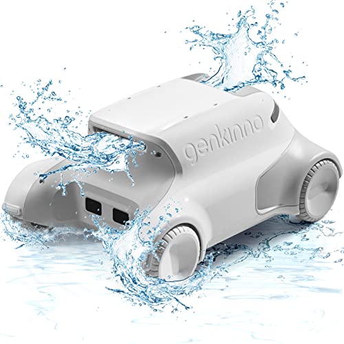 genkinno Pool Cleaner Cordless Robotic Pool Vacuum: Automatic Pool Cleaners for Above/In Ground Swimming Pools - Smart Navigation Robot Pool Vacuum Cleaner Lasts 120 Mins for Efficient Cleaning genkinno Pool Cleaner Cordless Robotic Pool Vacuum: Automatic Pool Cleaners for Above/In Ground Swimming Pools - Smart Navigation Robot Pool Vacuum Cleaner Lasts 120 Mins for Efficient Cleaning