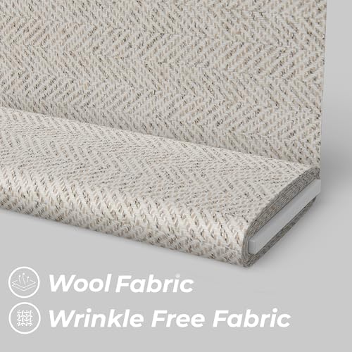 Image of BIGREAMS Unstitched Herringbone Wool Blazer Yarn-Dyed Fabric For Three Piece Suit | 58 inch Wide, Wrinkle Free, Best For Coat Pant, Nehru Jacket (Free Size)
