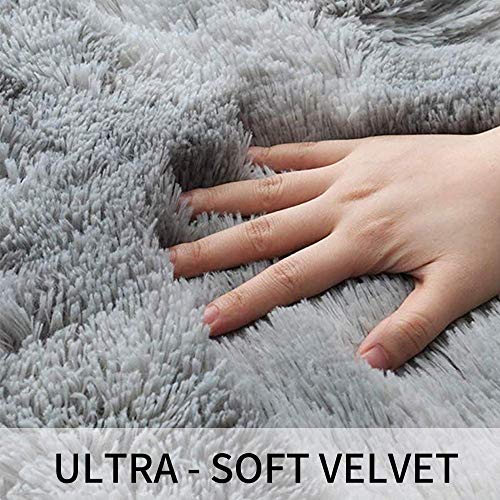 langharig tapijt van imitatiebont,Rond eenvoudig tapijt, slaapkamer verdikt verloop mat-D_1.4m,Faux Schapenvacht tapijt - Afbeelding 8