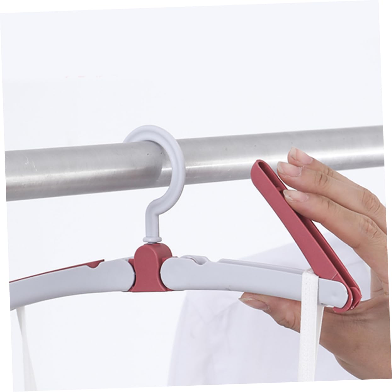 Cabilock Portable Clothing Hangers 4 Pack Foldable Clothes Drying Rack Space Saving Socks Drying Rack Multi-Function Organizer for Travel