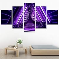 SIGNWIN 5 Panel Canvas Wall Art Solid Structures for Home Decorations Ready to Hang - 60