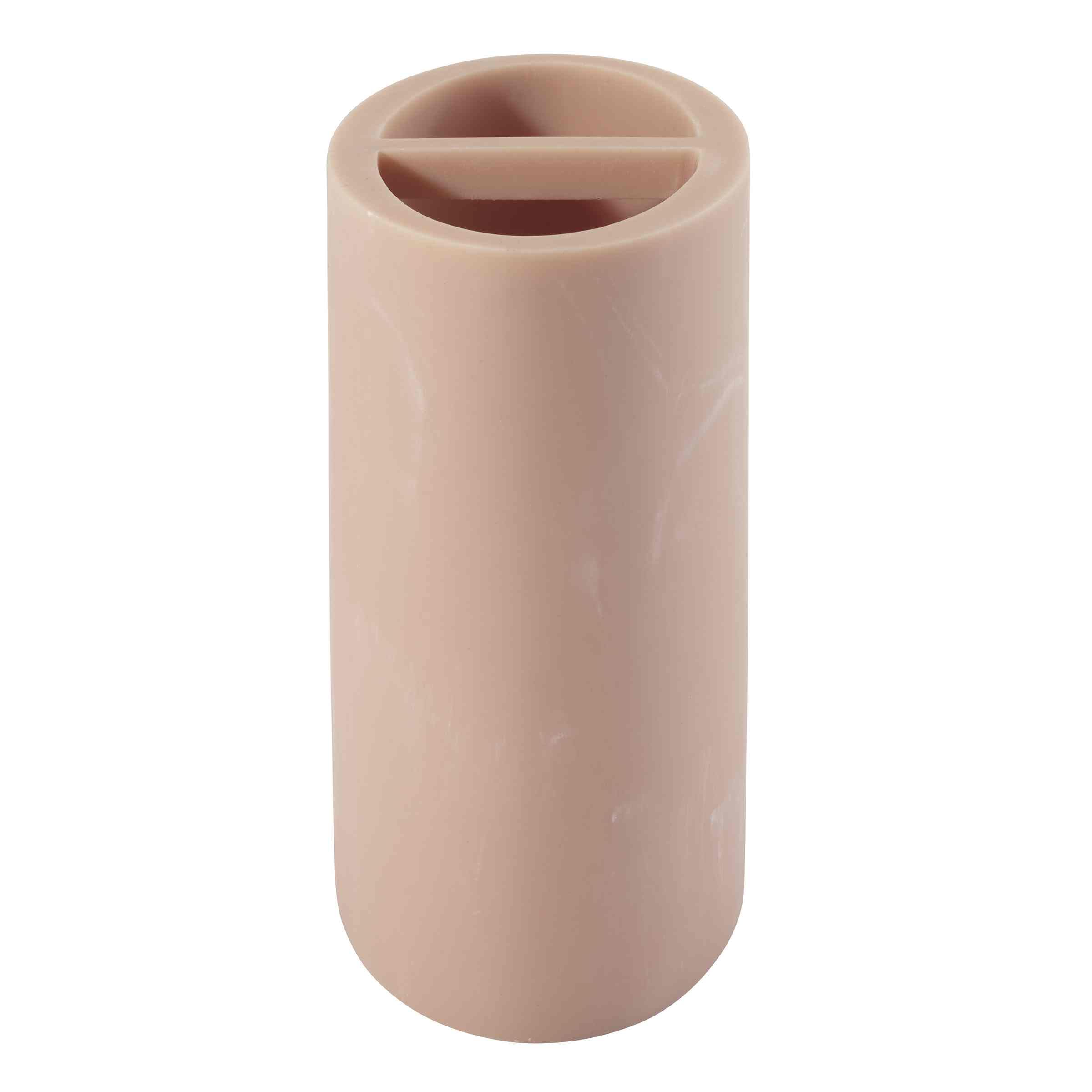 Nicole Miller Accesorios de baño Kendall Collection, soporte para cepillos de dientes, arcilla