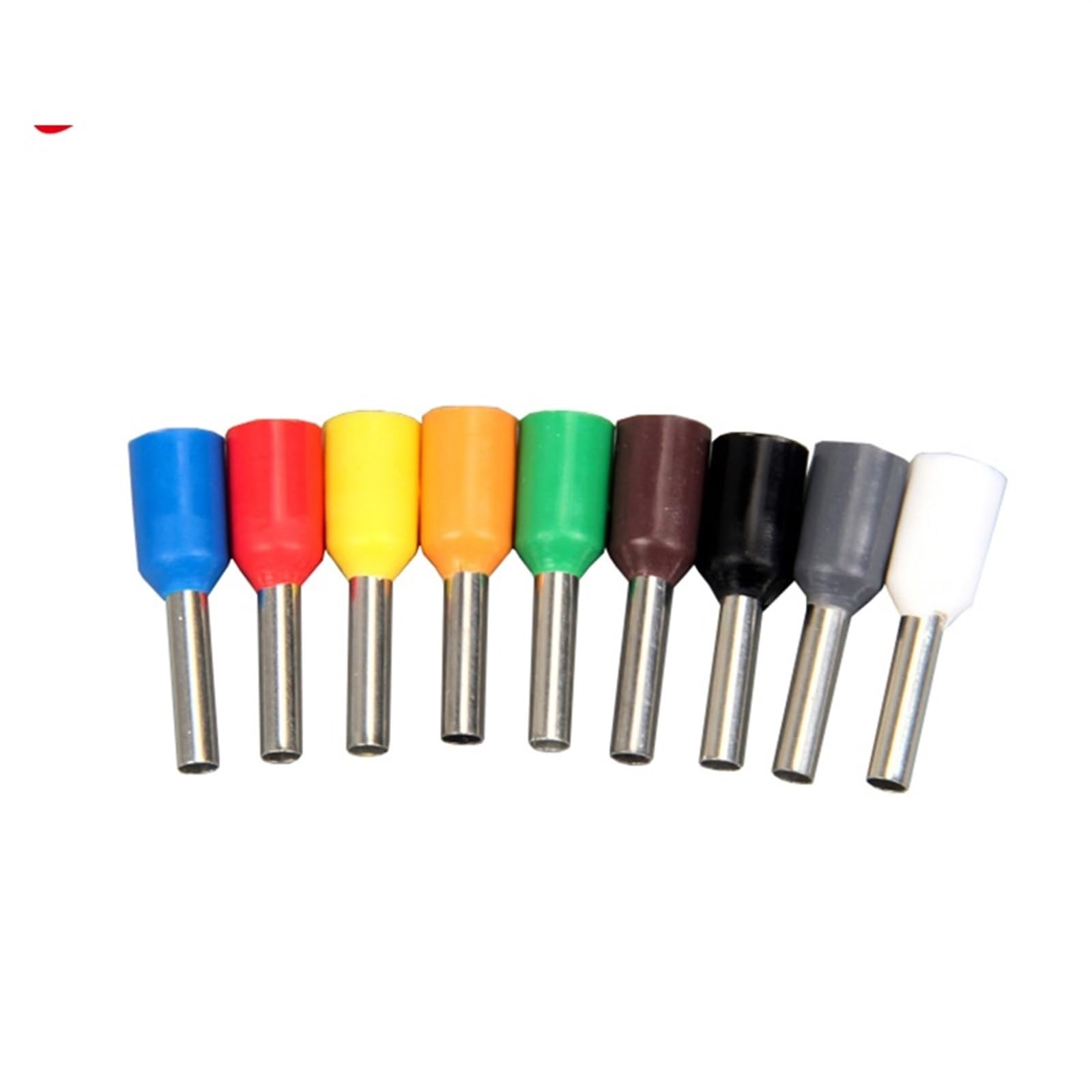 Conectores eléctricos 1000PCS/PACK Terminales de tubo VE7506 ~ VE7512 Cable Pin eléctrico Terminal aislado de engarzado en frío Conector de engarzado eléctrico 22-18AWG (Color: Rojo, Tamaño: VE7510) (