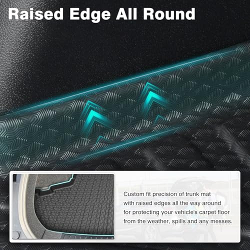 Image of Mixsuper Custom Fit Cargo Liner for 2021-2025 Tesla Model S Long Range /Plaid All Weather Trunk Liner Rear Cargo Mat Black (Not Fit 2012-2020 Model S)
