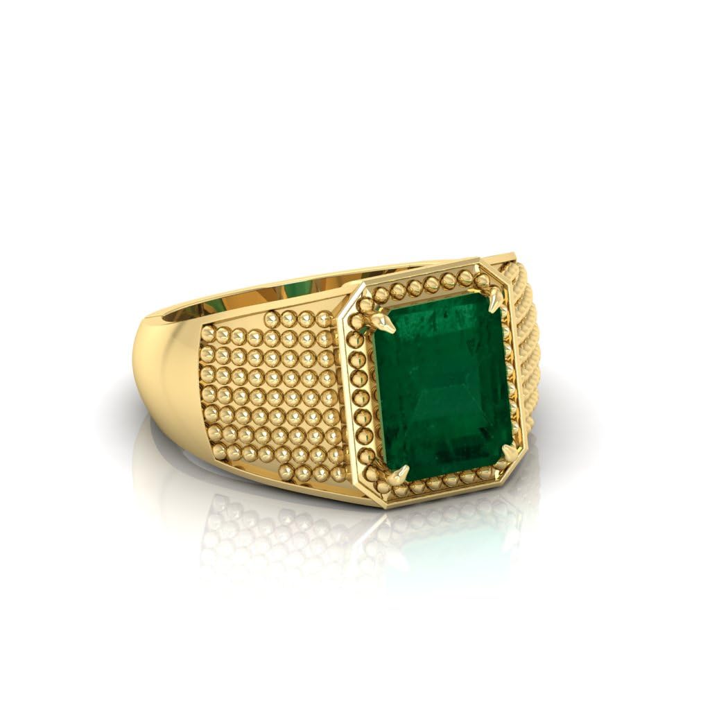 AMG GEMS Certified Natural Emerald Panna Panchdhatu Adjustable Rashi Ratan Gold Plating Ring for Astrological Purpose Men & Women (3.25 Ratti) (B0CTBG8LBF) Amazon Price History, Amazon Price Tracker