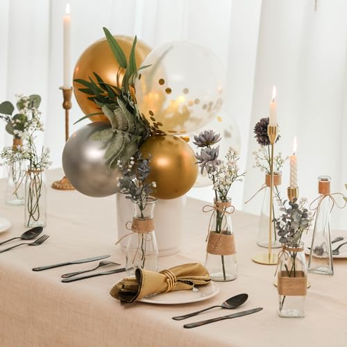 Nilos-10pcs-Small-Flower-Vases-for-Centerpieces-Clear-Glass-Vases-with-Rope-Design-for-Flowers-Vintage-Farmhouse-Style-Mini-Bud-Vases-in-Bulk-for-Home-Table-Decor-Wedding-Decorations