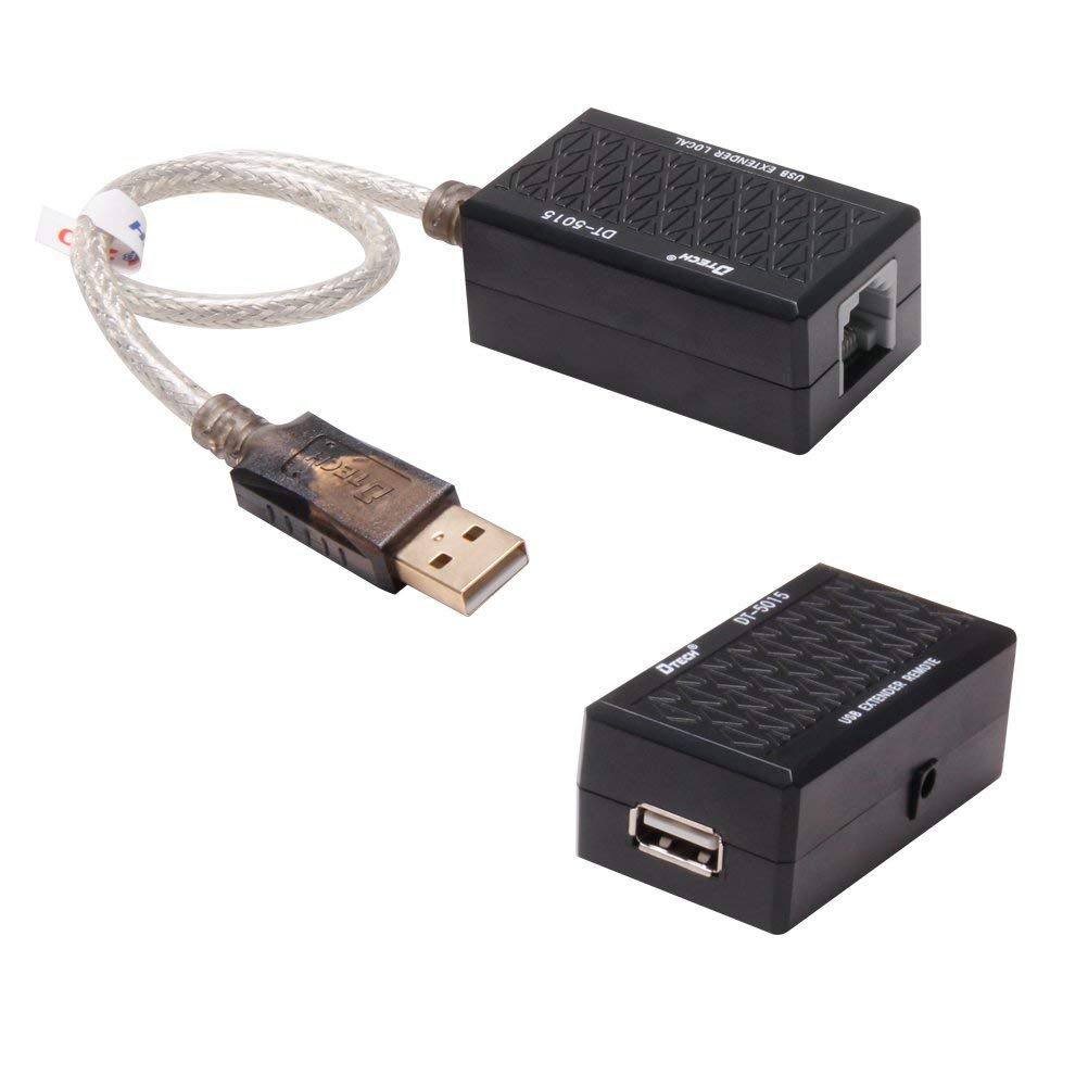 DTECH USB Extension Adapter USB to RJ45 Extender Over Cat5 Cat5e Ethernet Cable Set Connection up to 200ft-image-5