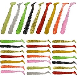 Señuelo Redfish Funzhan Señuelos de pesca de plástico suave Swimbaits Shad Paddle Tail Baits para Bass Lake Crappie Trucha Redfish lucio lucioperca platija agua salada agua dulce