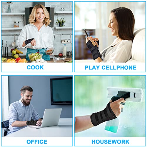 AOOWU Karpaltunnel Handgelenkstütze mit Metallschiene-Stabilisator, Atmungsaktive Handgelenkschiene Handgelenkstütze, Elastische Handgelenkbandage-Linderung Tendinitis Arthritis Schmerzen (Linke,M)