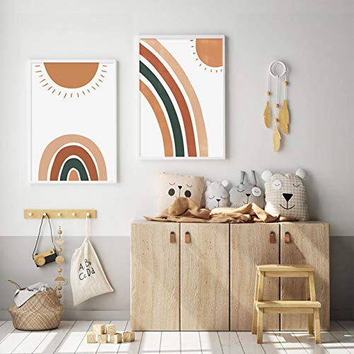 Affiche Boho Rainbow pour nursery | Créer un nid douillet avec nos toiles soleil enfant 50x70