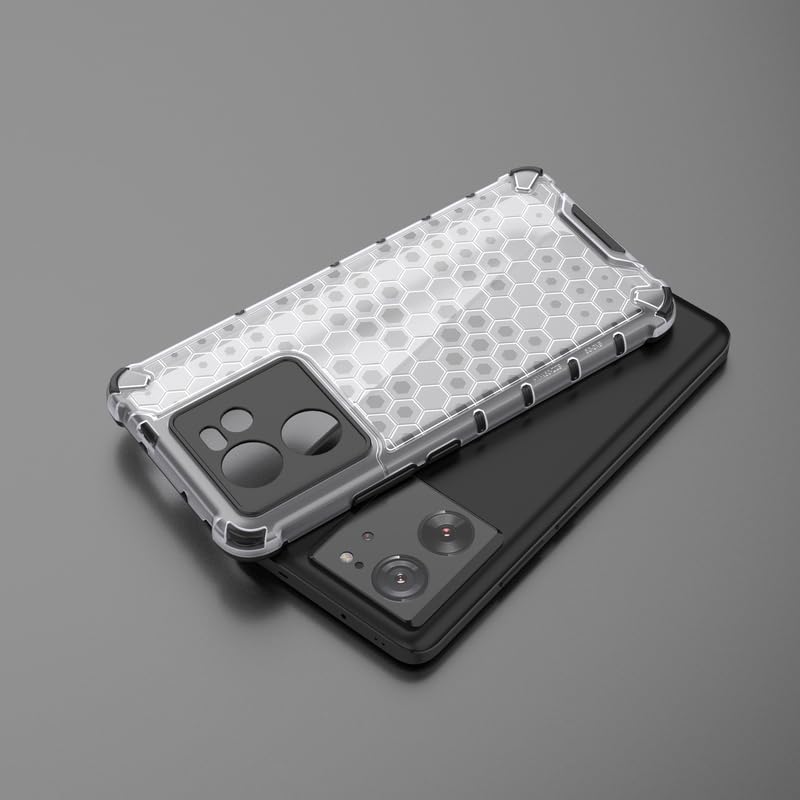 Image of Plastic Bumper Back Case Cover for Xiaomi 13T / Mi 13T Pro 5G (Transparent)