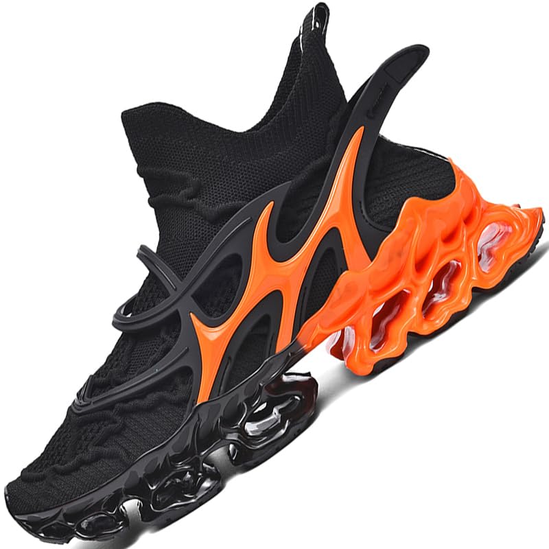 Image of Men's Sneakers for Men Shoes Blade Tennis Mens Trail Running Athletic Fashion Shoe Man Black White Brown Blue Orange Size Basketball Runner