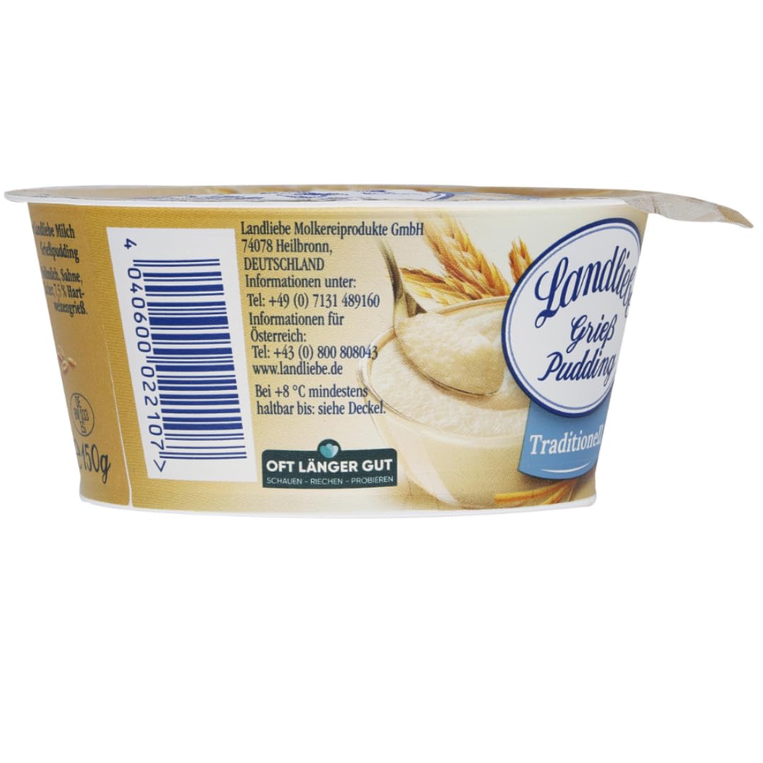 PUFAI Bundle –Landliebe Grießpudding Traditionell 150 g, 8er Pack | Klassische Rezeptur & Cremige Konsistenz