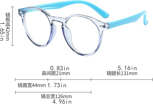 Miniatura 7 de Gafas de bloqueo de luz azul para niños, paquete de 3 lentes de lectura para computadora con bloqueo de luz azul para niños y niñas de 3 a 11 años