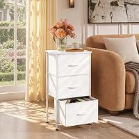 WLIVE Small Dresser Nightstand for Bedroom, 3 Drawers, White — image 3