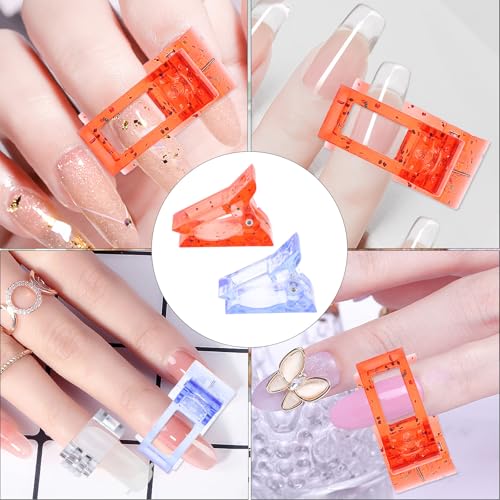 Abaodam 12 piezas clips molde para uñas acrílicas miniatura 6