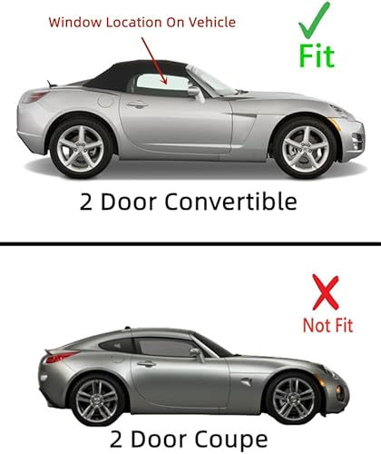 Miniatura 3 de Puerta lateral derecha del pasajero Puerta Ventana Puerta Vidrio Compatible con Saturn SkyPontiac Solstice 2006-2010 2 puertas modelos convertibles