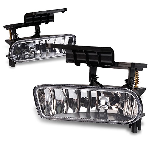 G-Plus Fog Lights Lamp Left Right Compatible With 1999-2002 Chevy Silverado 1500/2500/2001 2002 Chevy Silverado 3500/2000-2006 Tahoe Suburban Compatible With Chevy Suburban(Clear) #TOP5