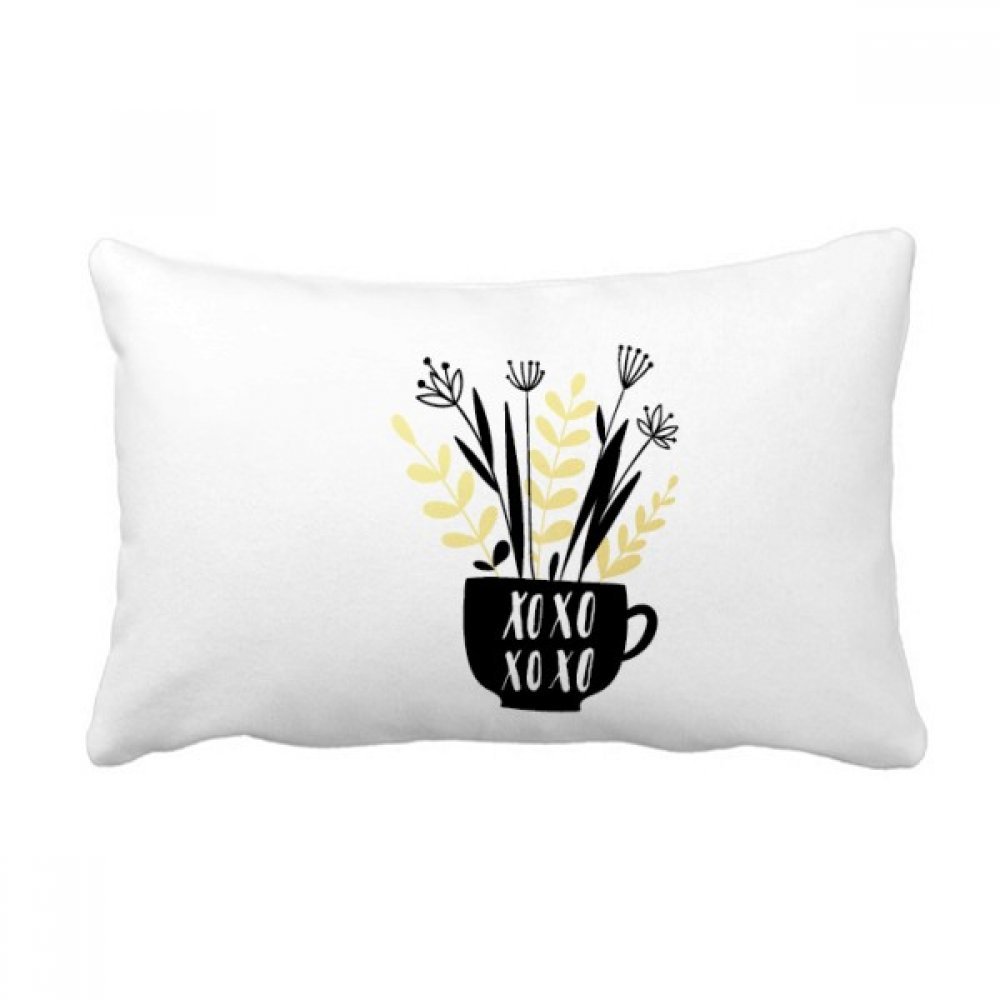 Coussin lombaire Xoxo vase de fleurs multicolore pour canapé salon 40x60 cm
