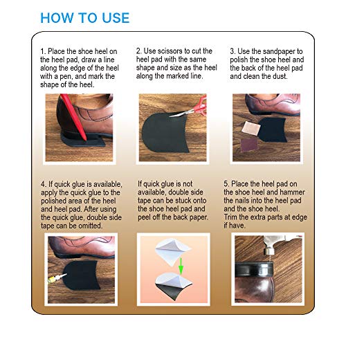 2 pares de protectores para tacones antideslizantes 3.5mm miniatura 7