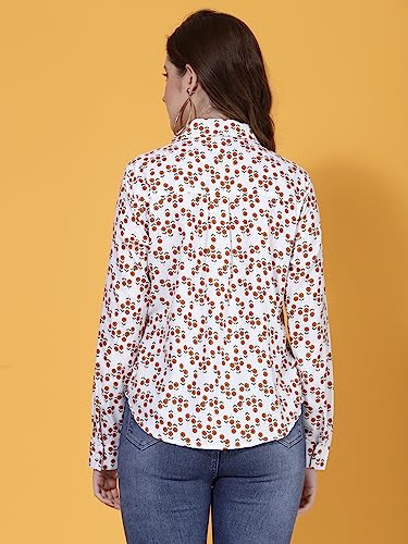 Image of OOMPH! Women's Cotton Regular Fit Floral Button Down Shirt