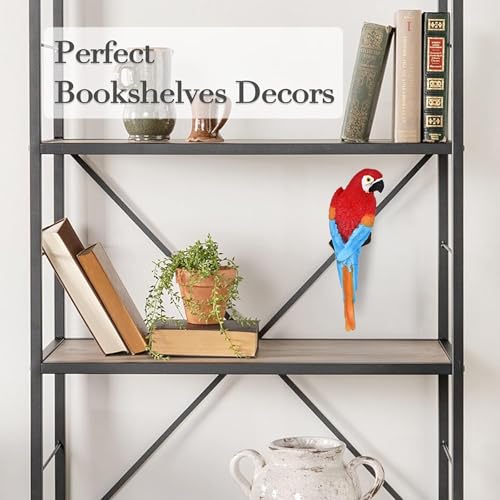 Image of Cortina Resin Bird Figurine Statue Flower Pot for Home Decor | Flower Pot for Dining Table -Nordic Modern Boho Style Decorative Resin Pot | Aesthetic Flower Pot for Office - 34X10 CM - Red - 1PC