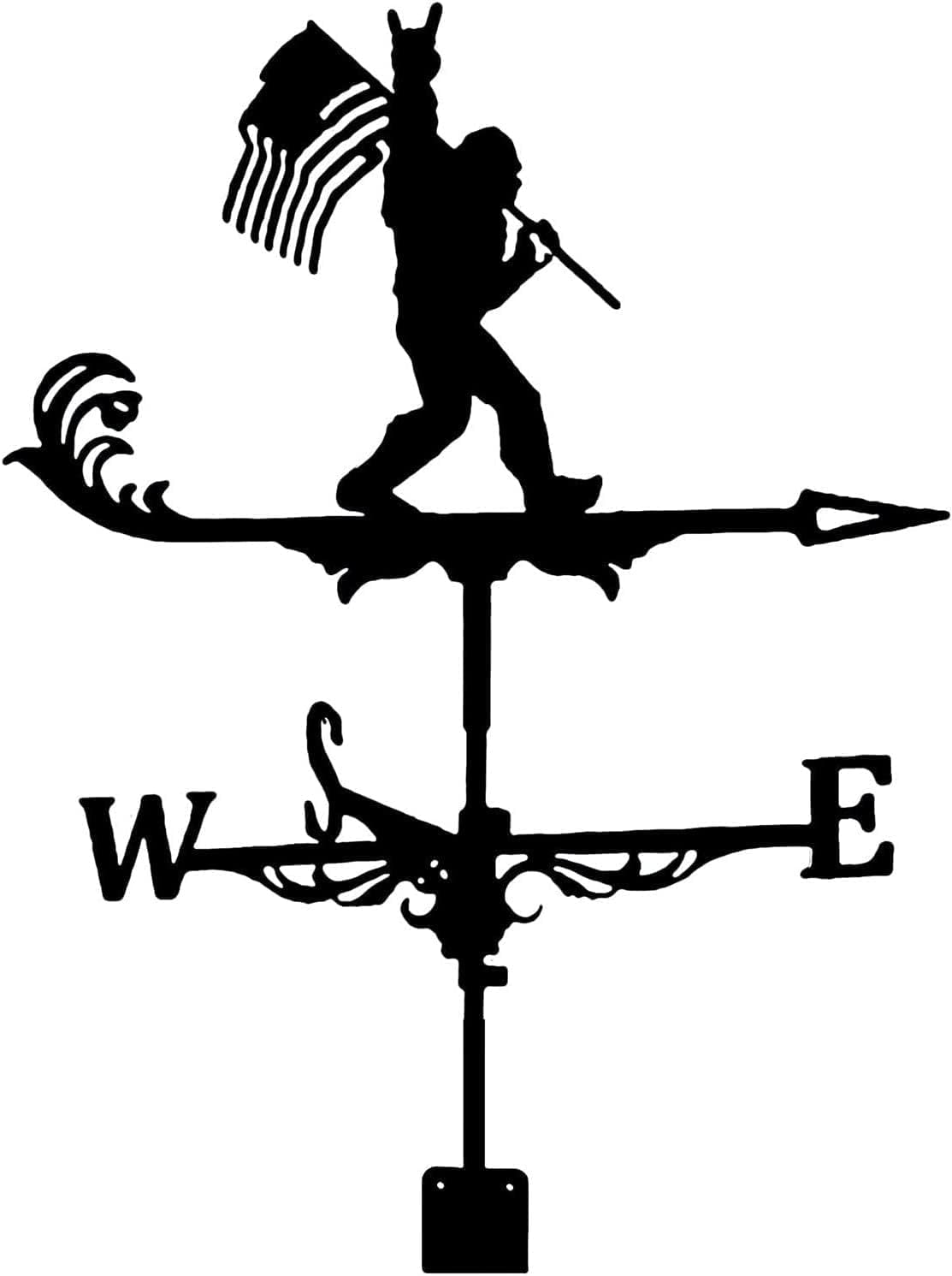 Stainless Steel Outdoor Weathervane Ornament Weather Vane for Garden Garage Dome Barn Decoration