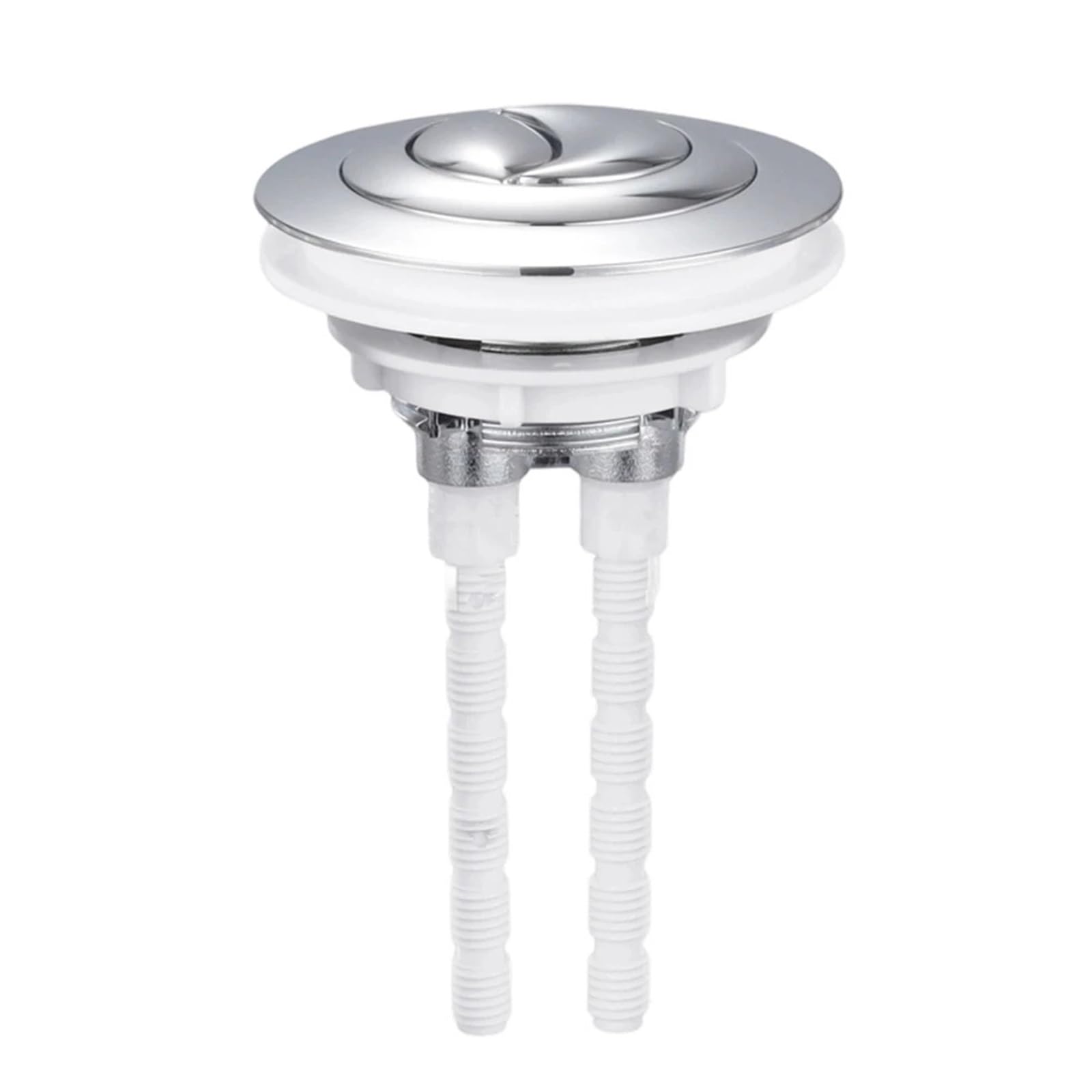 Toilet Push Button Flush Replacement, Toilet Flusher Replacement Kit Dual Flush Cistern Button 100mm Rod Multicolor(Silver)