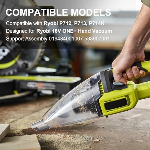 Image of A32VC04 Filter Compatible with Ryobi Hand Vacuum Filter P712 P713 P714K 18V Hand Vacuum - Replace 019484001007 533907001 Vacuum & Dust Collector Filters - 4Pack
