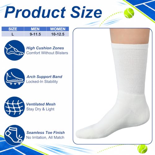 Twistover Cushioned Tennis Socks 4 Pairs Thick Padded Wicking Comfort - Image 3