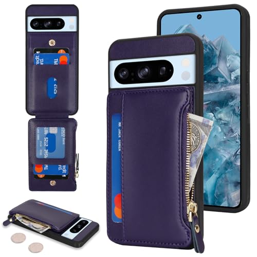 Image of Cavor for Google Pixel 8 Pro Case Wallet with Card Holder, Purple