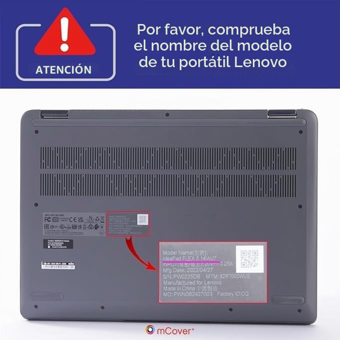 mCover Funda rígida Lenovo IdeaPad Flex 5 14ALC7 / 14IAU7 / 14ABR8 / 14IRU8 Serie (no compatible con Chromebook 14ALC7 / 14IAU7 / 14ABR8 / 14IRU8**)