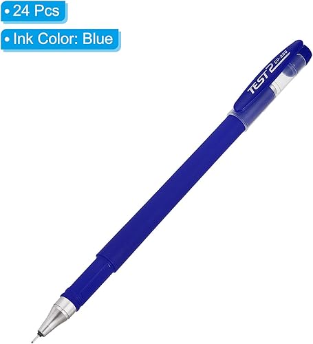 Miniatura 3 de PATIKIL Bolígrafos de gel azul, 24 unidades, punta fina, punta fina, punta rodante, de 0.020 in, tinta de gel de 5.709 in, escritura suave, estilo