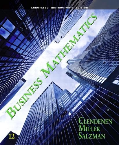 Business Mathematics, 12th Annotated Instructor... 0132545640 Book Cover
