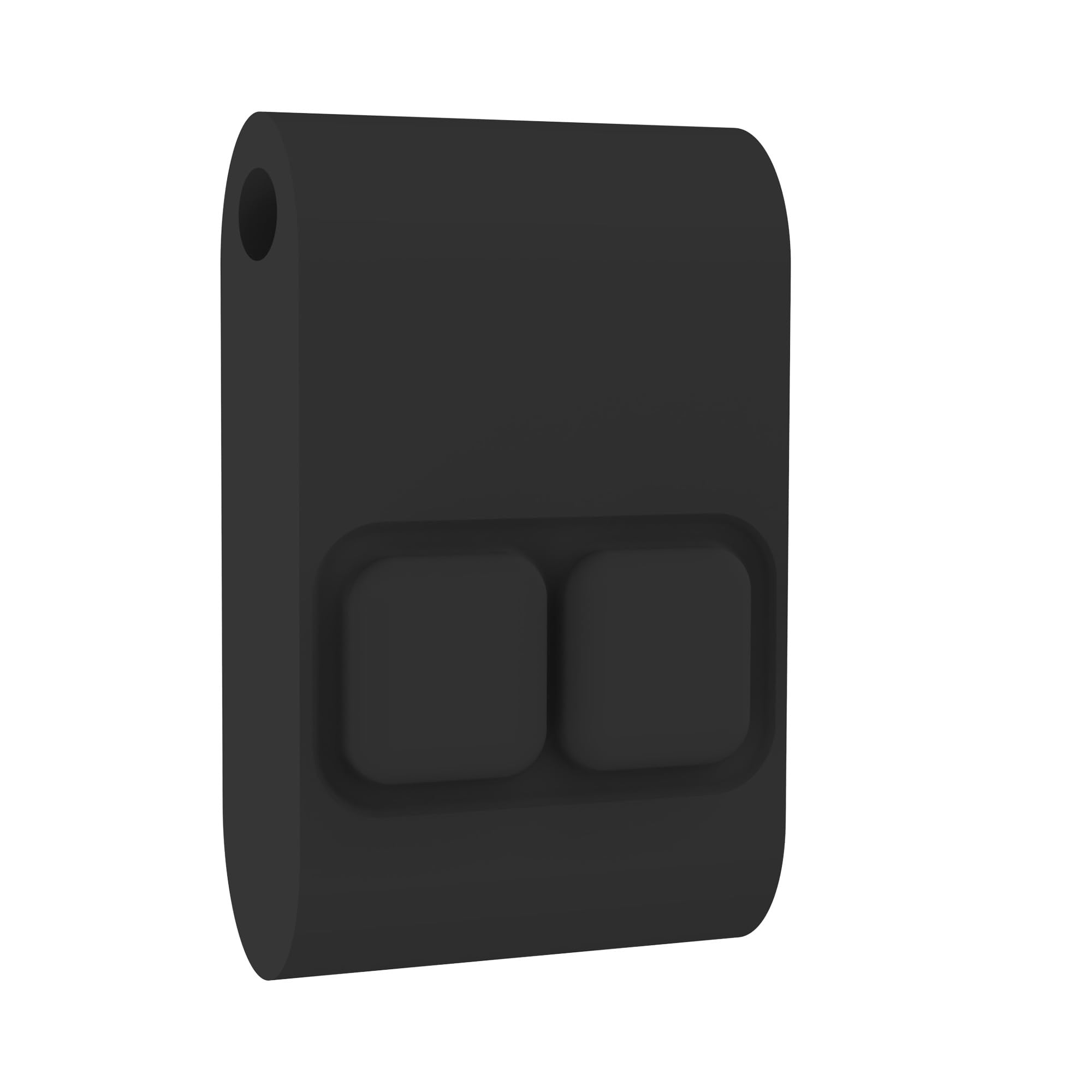 Candeo Kinetic Silicon Fob - 2 Button, Black | RF Receiver Modules | Eco Friendly | Battery Free | Wireless Control | Versatile 2 Way System | Kinetic Push Button | Portable Home Control