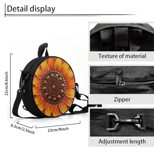 Image of Women Novelty Round Clock Shape Zippered Clock Purses for Women Tote Handbag Shoulder Bag, Gift for Mom Girlfriend