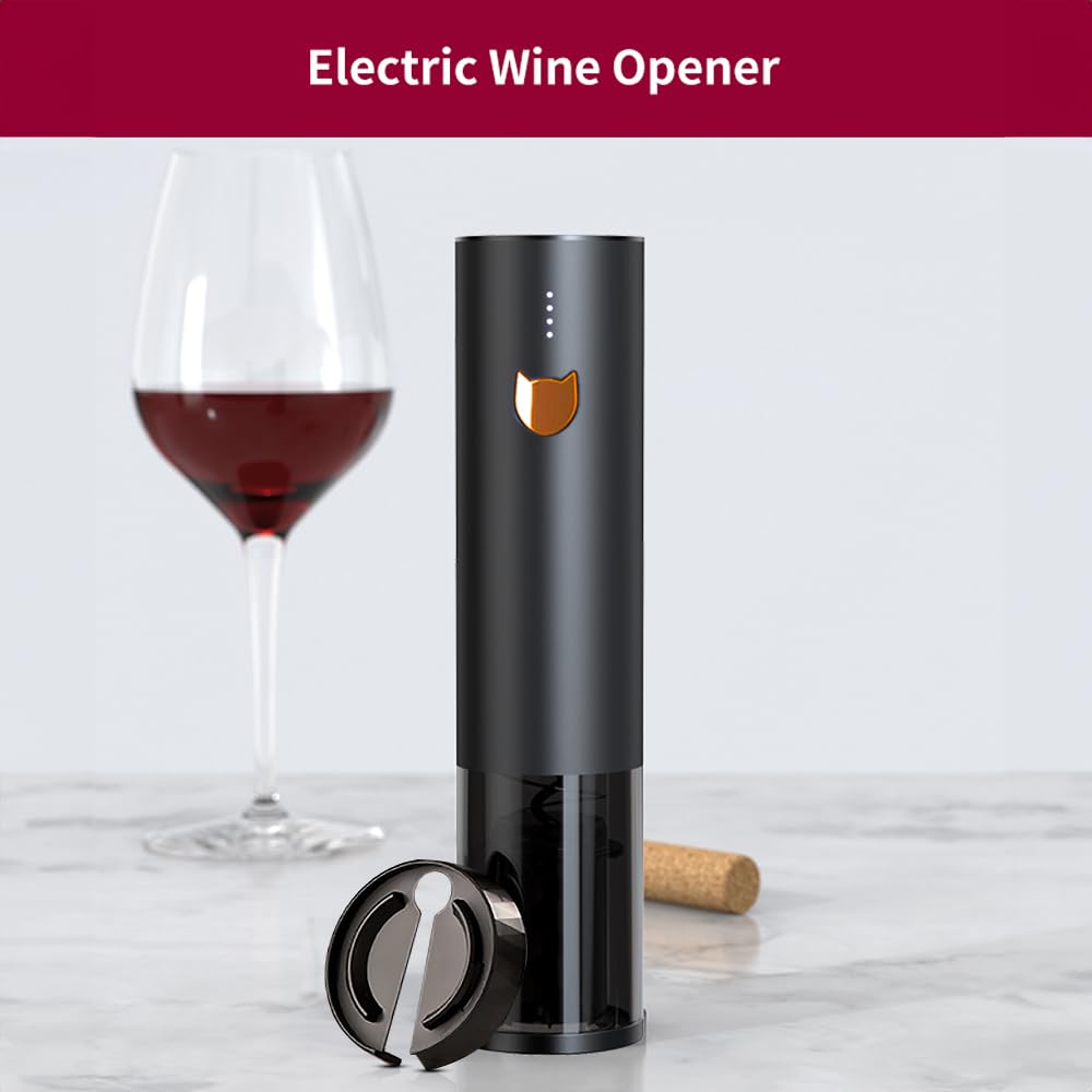 YYDSBAYS Elektrische Flesopener Wijnflesopener Automatische Kurkentrekker Professioneel voor Wijnliefhebbers Luxe Cadeau (Goud, Set, Geschenkdoos, Oplaadbaar