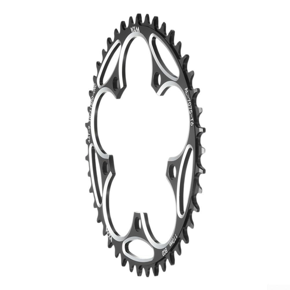 Corona per bici da strada avanzata 110BCD, design stretto e largo a 5 bulloni per una migliore ritenzione della catena, disponibile in 42T, 44T, 46T, 48T (46T)
